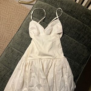 NWT off white Zara midi drop waist dress XS